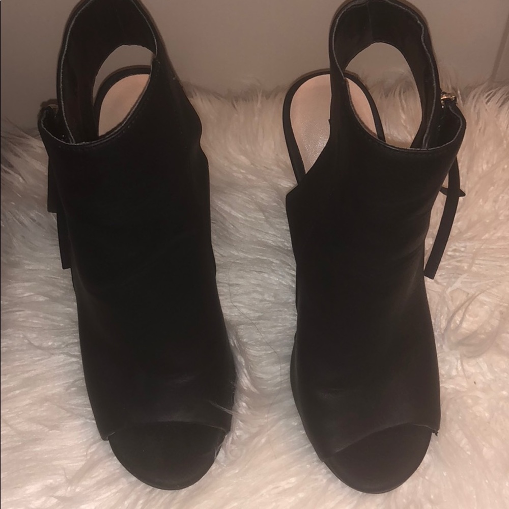 Open toed booties